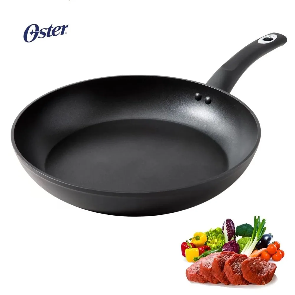 Sarten Oster® Antiadherente de 30 cm Allston en Color Negro con Mango Frio de Baquelita Fabricada en Aluminio para Coccion Uniforme 2